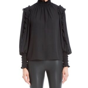 NEW Max studio size S turtle neck long sleeve
 Ruffled Women's Top